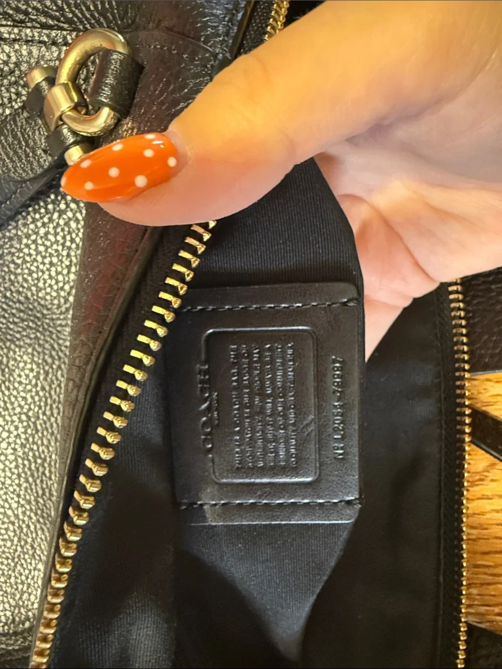 Coach Black Pebbled Leather Satchel with Gold Hardware